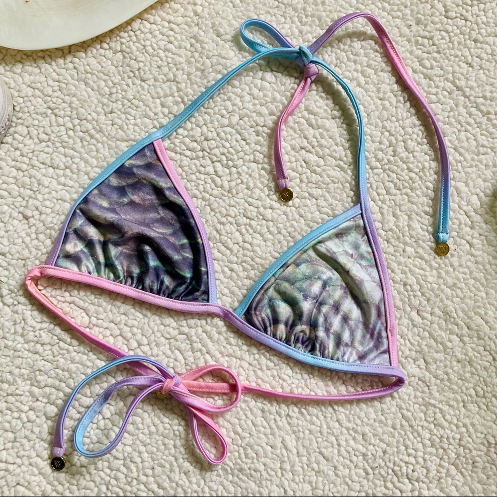 Wildfox Mermaid Scales Reversible Bikini Top